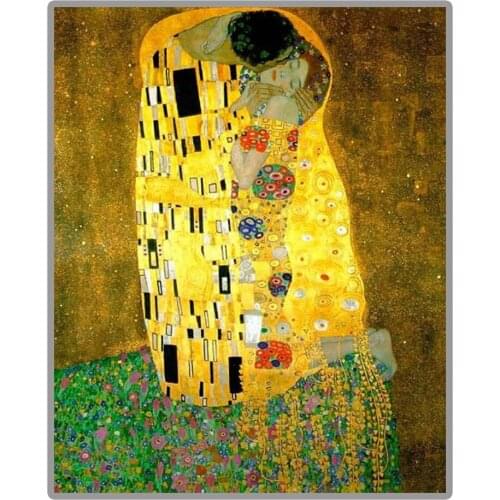 Famous Painting "The kiss" 5D DIY Diamond Painting Full Square/Round Diamond Embroidery Sale Mosaic Picture of Rhinestones Drill
