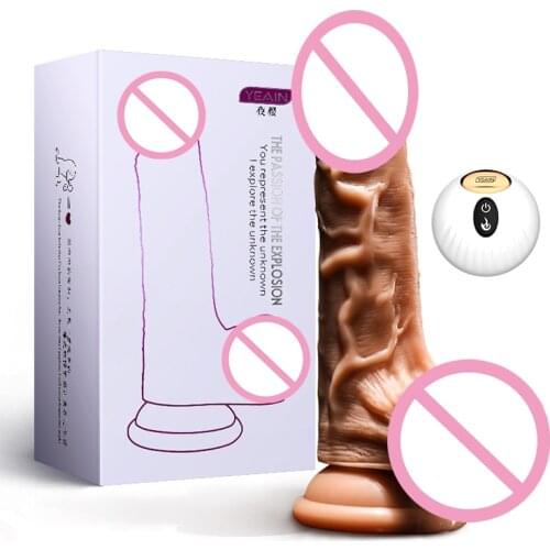 Wireless Remote Control Huge Dildos Suction Cup Penis Intimacy Phallus Big Realistic Dildo Vibrator Sex Toys For Adult Women