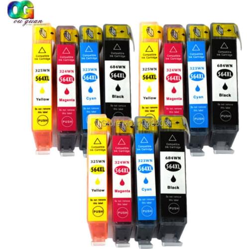 12Pack 564XL 564 Ink 3 Set Compatible For HP Printer photosmart 4610 6510 6520 printer