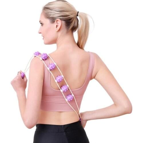 Back puller wooden roller type manual back massager waist abdomen whole body meridian rubbing old head back pull strip music