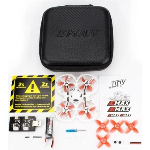 EMAX Tinyhawk II Indoor FPV Racing Drone RC Toy Quadcopter 16000KV RunCam Nano2 700TVL 37CH 25-100-200mW VTX 1S-2S BNF