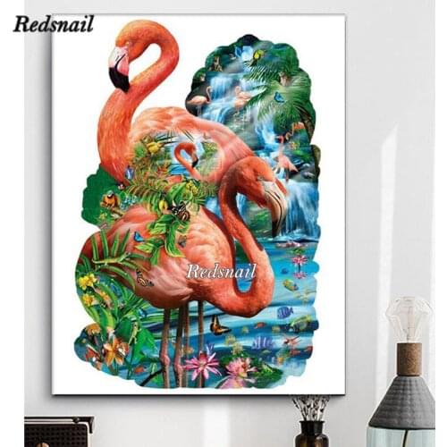 Photos custom Diy diamond painting,Flamingo landscape Full,5d daimond Embroidery,square drill Rhinestone,Mosaic painting,EE124