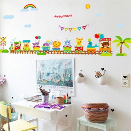 Toy train wallpaper Children favorite item Household sticker adornment to wall stickers decoration Creative Household wallpape