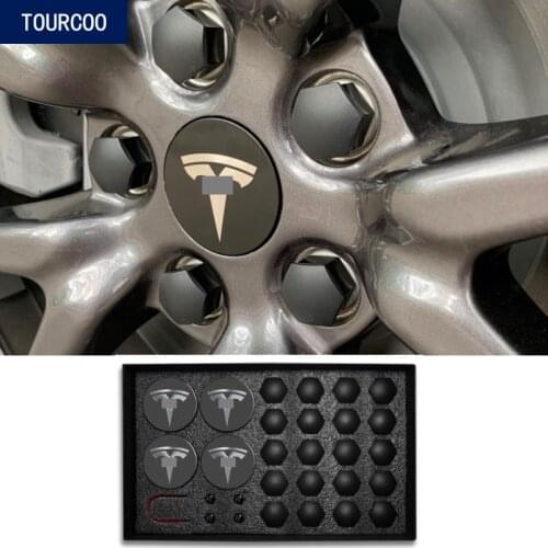 For Tesla Model 3 S X Wheel Center Hub Caps Cover Car Styling Modification Accessories