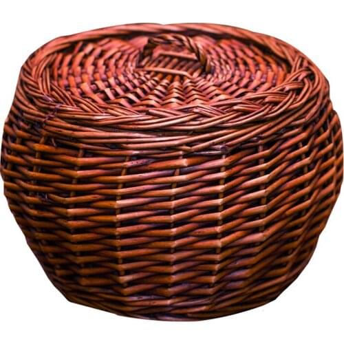 Zq Storage Basket Rattan Storage Basket Wicker Basket Bamboo Egg Basket Storage Basket Sundries Basket