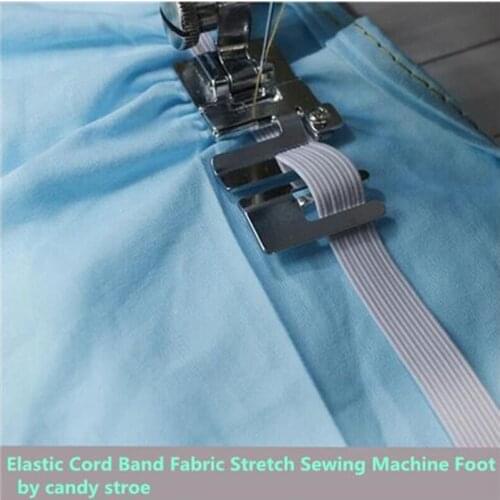Multifunction Hot Elastic Cord Band Fabric Stretch Domestic Sewing Machine Part Accessories Embroidery Foot Presser