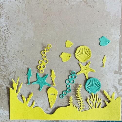 Ocean life fish seahorse crab shell Metal Steel Cutting Die Stencil For DIY Scrapbooking Paper/photo Cards Embossing Dies
