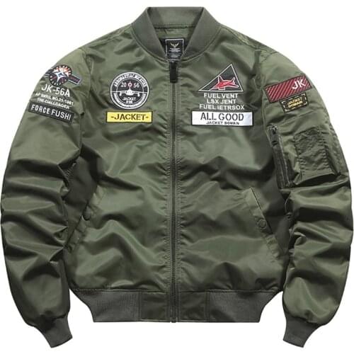 MA1 Military Autumn Winter Mens Bomber Jacket Army Letter Pilot Coat Quilted Male Waterproof Windbreaker Air Force 2021