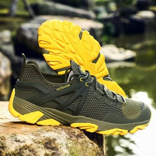 New Style Upstream Shoes Mens Non-Slip Outdoor Mesh Fashion Breathable Sports Shoes Beach Surfing Speed Quick Dry Water Shoes