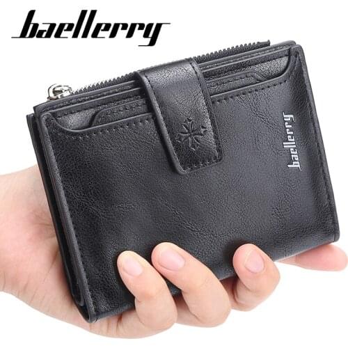 Top brand Wallet men leather men wallets purse short male clutch leather wallet mens money bag quality guarantee 055-D3219