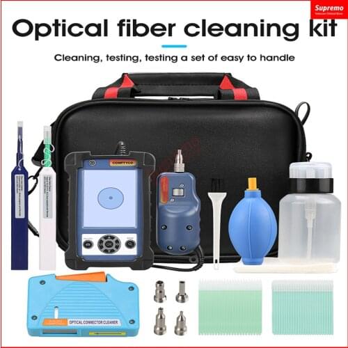 Fiber Optic Cleaning Kit With inspection Video microscope inspection probe 1.25/2.5 mm Cleaner Pen Cleaner Tool box