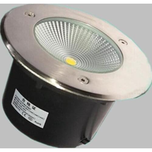 Outdoor Lighting 20W COB LED Underground Lamps AC85-265V Warm Cool White LED Recessed Inground Light Spotlight Garden Square