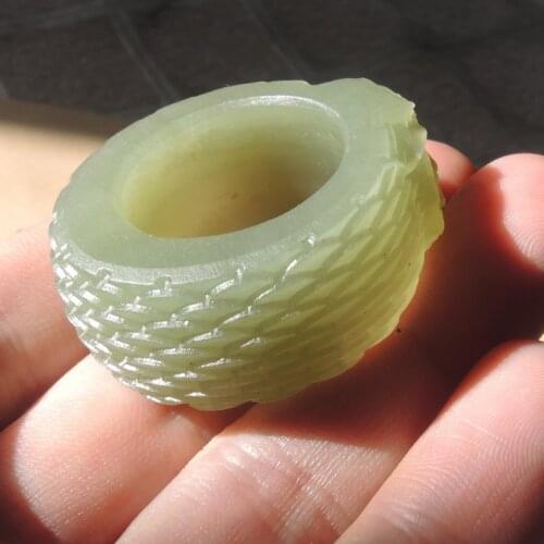 Natural hetian green jade ring hand-carved exquisite dragon jade rings jade men jewelry jade gift jadeite jade jewelry