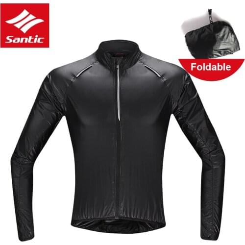 2019 New Santic Windproof Rainproof Cycling Skin Coats Folding MTB Mountain Bike Jersey Anti-UV Men Women Outdoor Sport Jackets