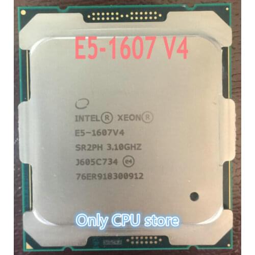 Original Intel Xeon E5-1607V4 official Version 3.10GHZ 4-Core 10M E5 1607V4 E5 V4 LGA2011-3 140W E5-1607 V4 free shipping