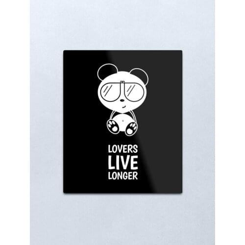 Pandaemik Cool Panda Design for Lovers Metal Print Tin Sign Vintage Metal Wall Sign Plaque Retro Garage Shed Car