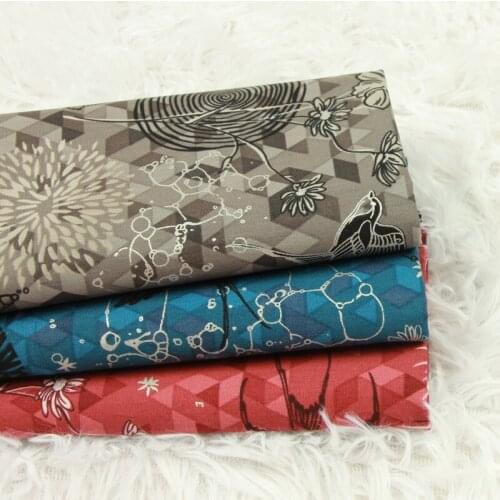 Half yard retro flower print thin cotton fabric, handmade DIY garment dress children sewing tissue 100% cotton B534