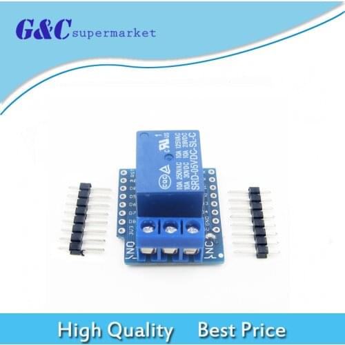 5PCS for Wemos D1 mini relay shield One channel for Wemos D1 mini relay module for Arduino ESP8266 development board diy