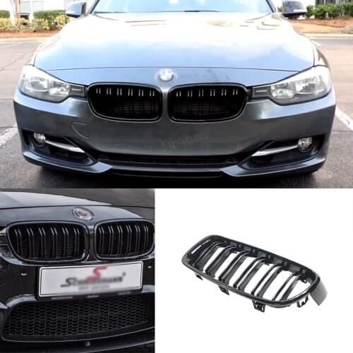 Car Front Bumper Grilles Kidney Racing Grill for BMW 3 series F30 F31 F35 2011-2019 Double Slat Replacement Grille