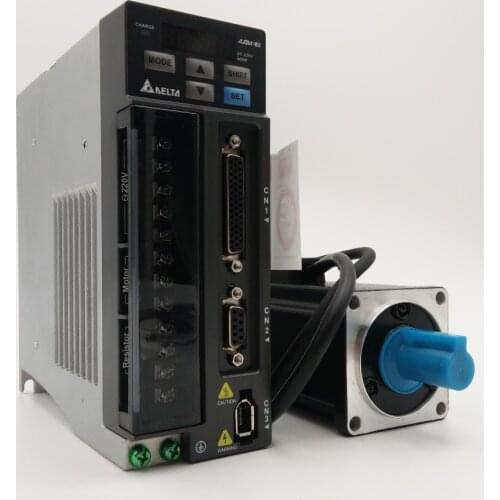 Delta 400w 0.4kw 3000rpm 1.27N.m ASDA-B2 AC Servo Motor +Driver Kits with Brake ECMA-C20604SS+ASD-B2-0421-B