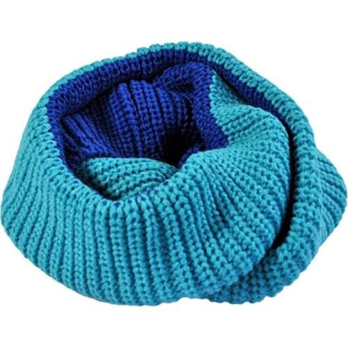 Knitted scarves women Pure neck Woolen Scarf Autumn Winter Scarf Women Warm shawls 2 Circle Cable Knit Long Ring Scarf 3133