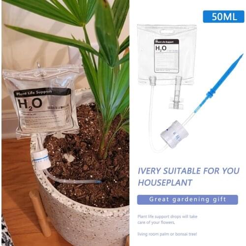 Plant Life Support Drip Irrigation Home Plant Automatic Watering System Plants Flower Waterers Bottle Drip Irrigation 50ml HOT