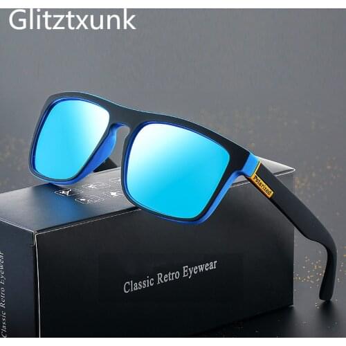 Glitztxunk 2019 Polarized Sunglasses Mens Driving Shades Male Sun Glasses For Men Retro Square Brand Designer Gafas De sol