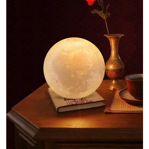 LED Night Light 3D Printing Moon Light Rechargeable Touch Moon Light Childrens Light Home Decoration