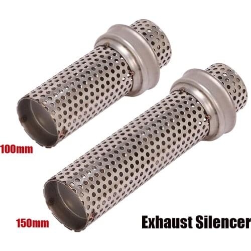 51*100 / 150mm Universal Exhaust Silencer Removable DB Killer Noise Sound Eliminator for Motorcycle Muffler Mid Link Pipe