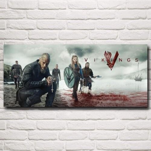 Vikings TV Series Art Silk Fabric Posters and Prints Living Room Home Decor Wall Pictures For Bedroom Decorative Painting