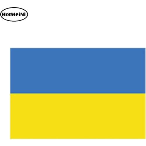 HotMeiNi 13cm x 7cm Car Styling Ukrainian Flag Vinyl Decal Car Sticker Self Adhesive Ukraine Waterproof Window Accessories