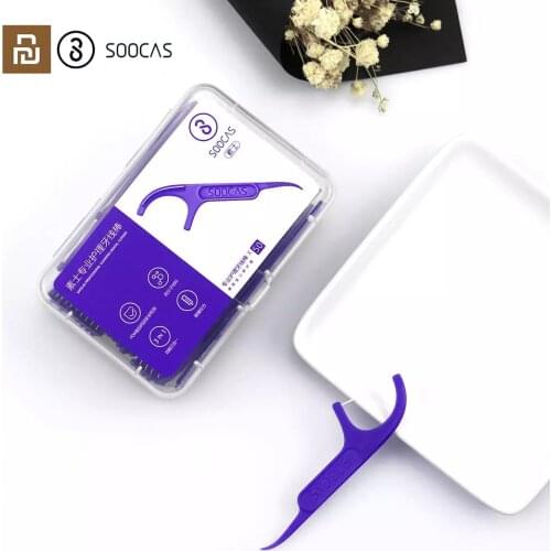 XIAOMI SooCare Dental Foss Pick Teeth Tooth Toothpicks Stick Oral Care Ergonomic Design FDA Testing Food Grade 50pc/box