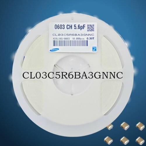 0201 5.6PF 5R6 25V 50V SMD capacitor CL03C5R6BA3GNNC CL03C5R6BA3GNNH CL03C5R6CA3GNNC CL03C5R6CA3GNNH CL03C5R6CB3GNNC CL03C5R6CB3