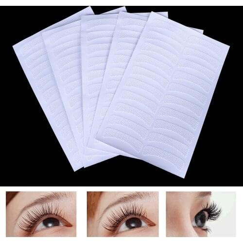100pcs/5Sheets White Eye Eyelash Extension Fabrics Pads Eyelash Stickers Patches Women Girls Eyelash Adhesive Tapes Makeup Tools