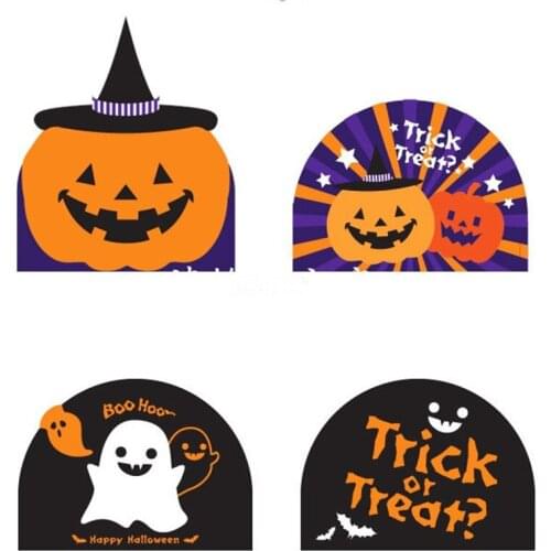 100 pcs/set cute cartoon animal biscuit bag gift bag candy box biscuit cake food bag Halloween party decoration supplies