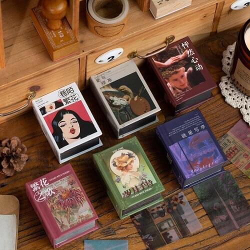 400PCS journal Material book notebook diary DIY decoration base paper litmus paper Atlas Frame decoration stickers