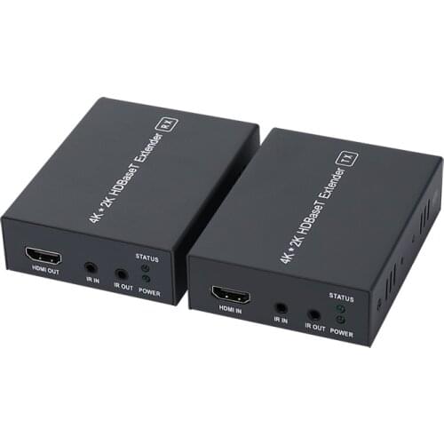 TLT-TECH 230ft 4Kx2K 3D + EDID + IR + RS232 + HDBaseT + POE + HDMI Extender 70m HDMI1.4v HDBT HDMI extender over Ethernet RJ45