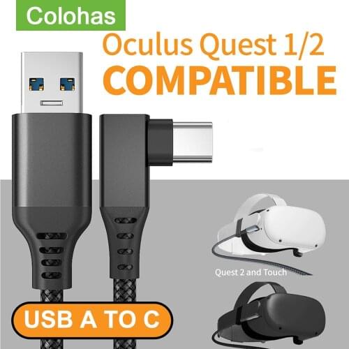 Oculus Quest 2 Link Cable Quest Link USB3.2 Gen1 USB-C Cable For Oculus Headset VR Type-C Data Transfer Cable USB-A to USB-C