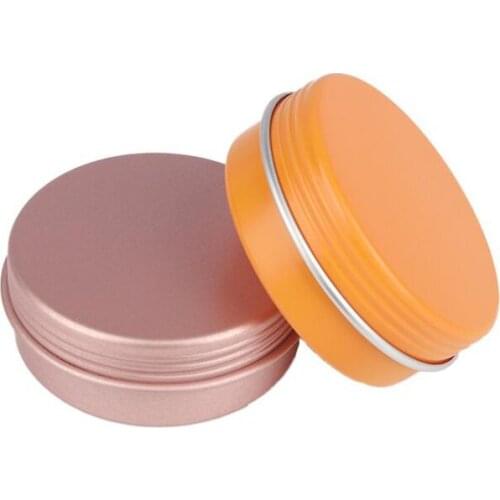 20-25g Cream Jar Round Tin Cosmetic Lip Balm Containers Nail Craft Pot Refillable Bottle Empty Aluminum Cans 50pcs/Lot
