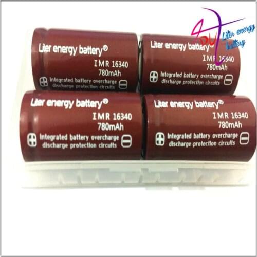Liter energy battery RCR 123 16340 780mAh 3.7V Li-ion Rechargeable Battery Lithium Batteries with Retail Package