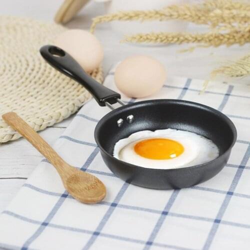 Mini Round Frying Pan Non-stick Cast Iron Frypan 12cm Cast Iron Fry Pan Kitchen Cookware