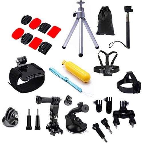 Gopro Accessory Set 26 in 1 Suitable For XiaoYi / SJCAM DJI Action Camera Gopro Hero 9 8 6 Sports Camera Universal Accessory Set