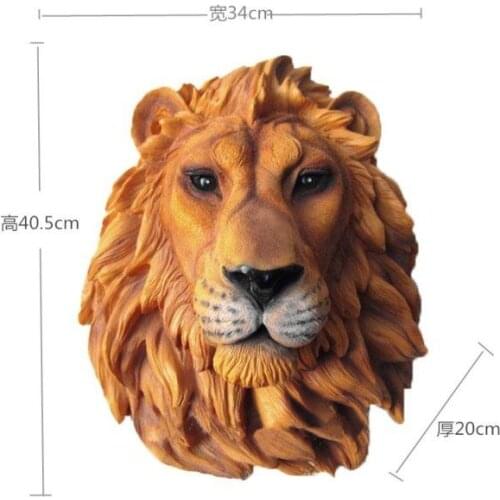 40cm Wall decorations, lion head, wall hanging, retro European style, simple wall decoration gifts