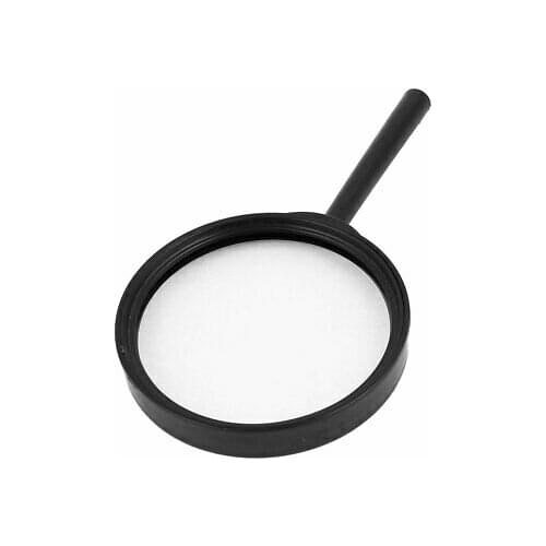 Plastic Rim 80mm Lens 5X Handy Magnifier Magnifying Glass Jewelry Loupe