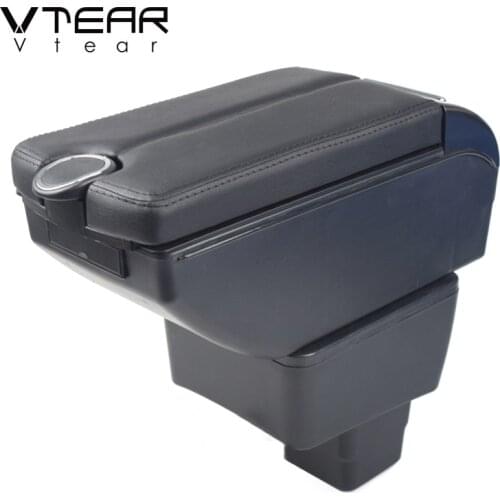 Vtear For Mazda 2 Mazda2 Demio Armrest Interior Center Console Storage Box Arm Rest Car-styling Decoration Accessories Parts