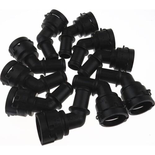 Qty 10 Car 1.8 Turbo Engine Cooling Coolant Hose Connector Pipe For PASSAT B6 B7 Bora Golf 4 MK4 A4 Seat Leon TOLEDO 1J0122291D