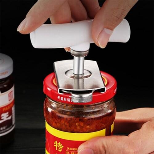 Adjustable Multi-function Bottle Cap Opener Stainless Steel Lids Off Jar Opener Labor-saving Screw Can Opener for Kitchen