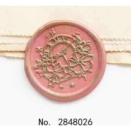 Cherry blossoms and clocks Wax seal stamp,Party Wax Seal Stamp Kit invitation seal,gift envelope packing seal,Floral stamp