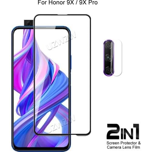 For Honor 9X Pro / Honor 9X Front Screen Protector Protective Tempered Glass & Camera Lens Film