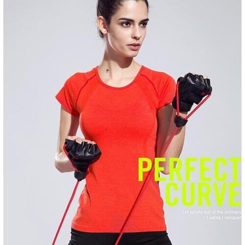 Yoga Sport Women Short sleeve T Shirt Dry Quick Sport T-shirts Compression Tights Gym Running Fitness Women t-shirts Top